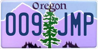 OR license plate 009JMP
