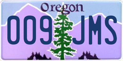 OR license plate 009JMS