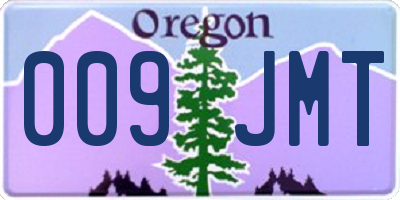 OR license plate 009JMT
