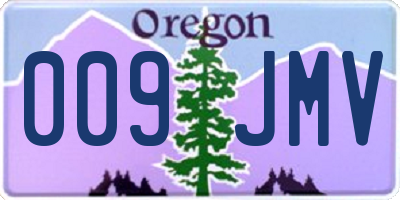 OR license plate 009JMV