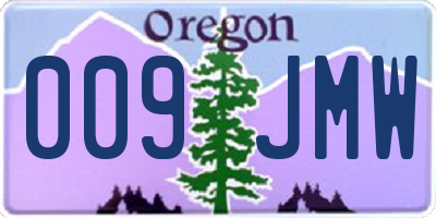 OR license plate 009JMW