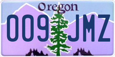 OR license plate 009JMZ
