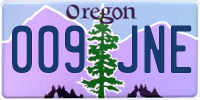 OR license plate 009JNE