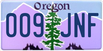 OR license plate 009JNF