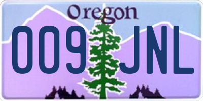 OR license plate 009JNL