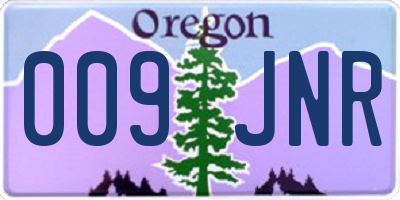 OR license plate 009JNR