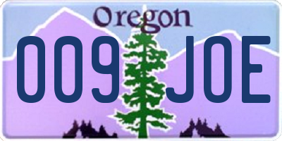 OR license plate 009JOE