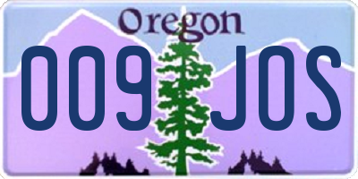 OR license plate 009JOS