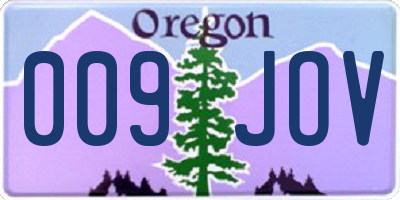 OR license plate 009JOV