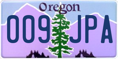 OR license plate 009JPA