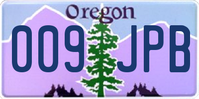 OR license plate 009JPB