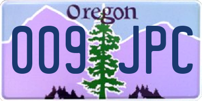 OR license plate 009JPC
