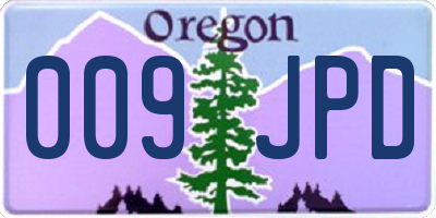 OR license plate 009JPD