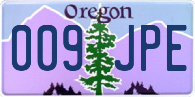 OR license plate 009JPE