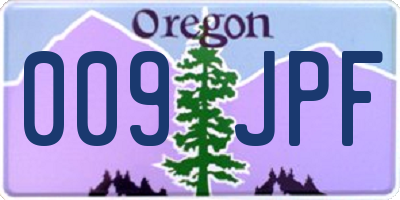 OR license plate 009JPF