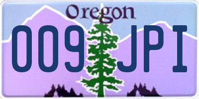 OR license plate 009JPI