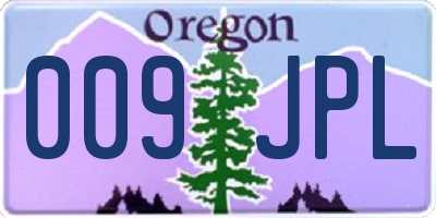 OR license plate 009JPL