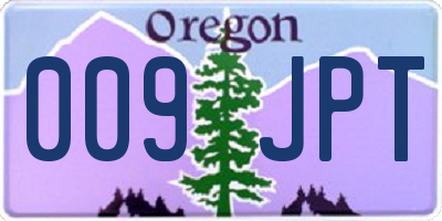 OR license plate 009JPT