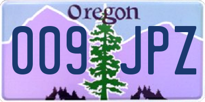OR license plate 009JPZ