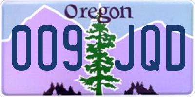 OR license plate 009JQD