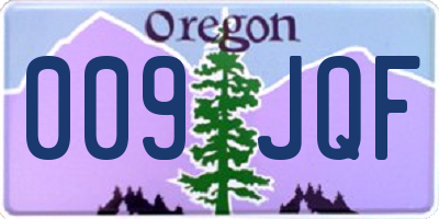 OR license plate 009JQF