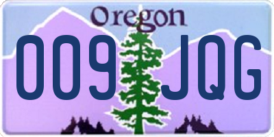OR license plate 009JQG
