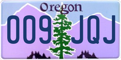 OR license plate 009JQJ