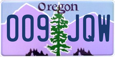 OR license plate 009JQW