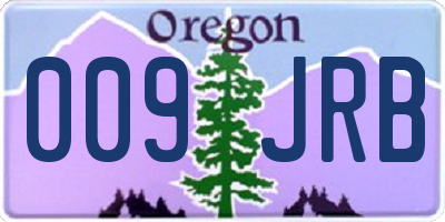 OR license plate 009JRB