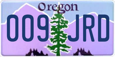 OR license plate 009JRD