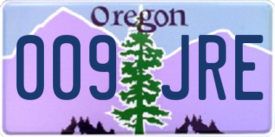 OR license plate 009JRE