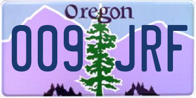 OR license plate 009JRF