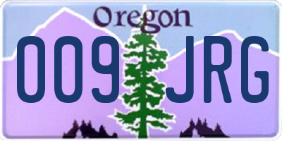 OR license plate 009JRG