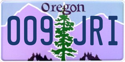OR license plate 009JRI