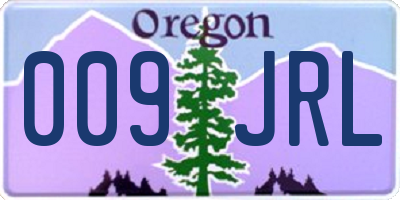 OR license plate 009JRL