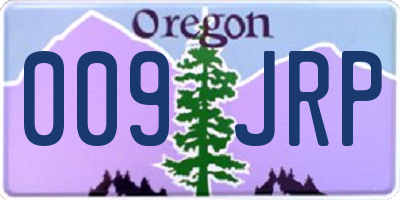 OR license plate 009JRP