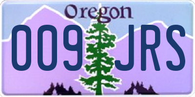OR license plate 009JRS