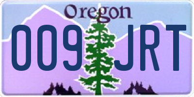 OR license plate 009JRT