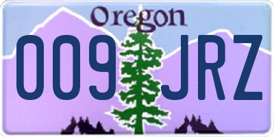 OR license plate 009JRZ