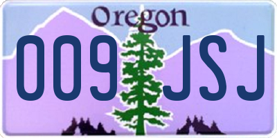 OR license plate 009JSJ