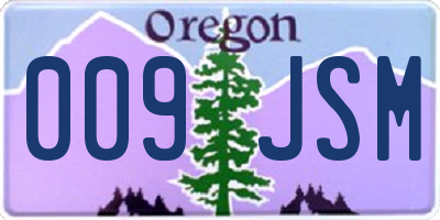 OR license plate 009JSM