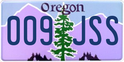 OR license plate 009JSS