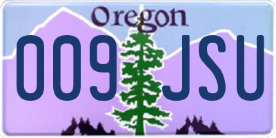 OR license plate 009JSU