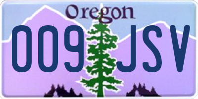 OR license plate 009JSV