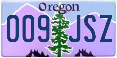 OR license plate 009JSZ