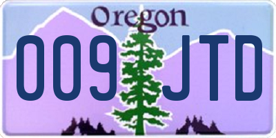 OR license plate 009JTD