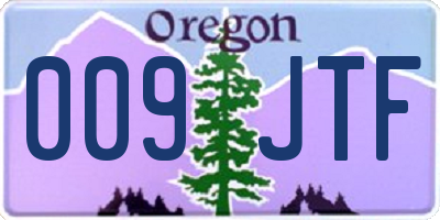 OR license plate 009JTF