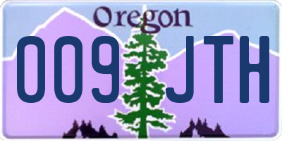 OR license plate 009JTH