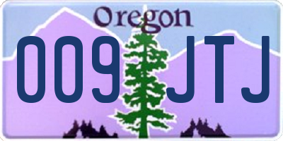 OR license plate 009JTJ