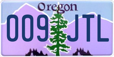 OR license plate 009JTL
